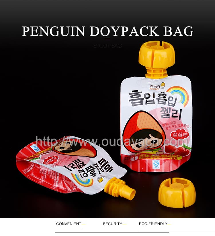 High quality 90ml Juice_Jelly pouch with non spill spout